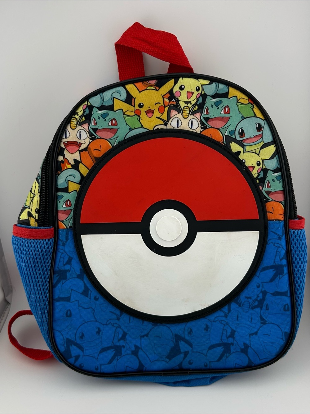 Pokemon Backpack Bioworld Pokeball Pikachu Charmander Squirtle Meowth Nintendo
